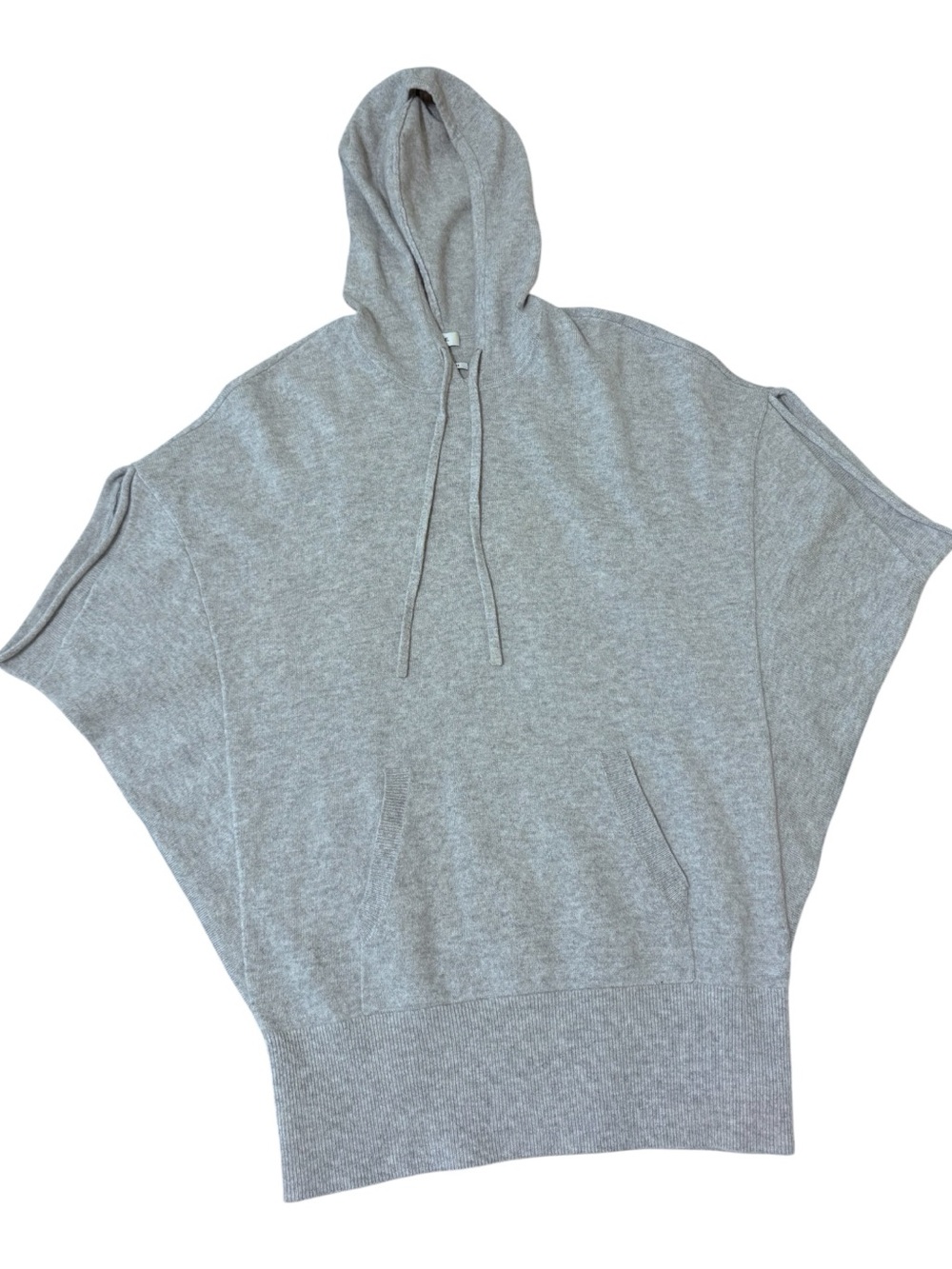 Vince Light Gray Hooded Knit Pullover